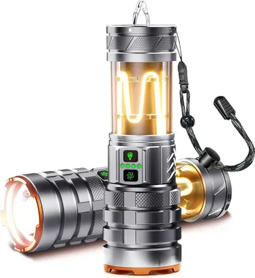 Produktbild von 90000 Lumen Taschenlampe mit 11 Lichtstufen – Wasserdicht, Ideal für Outdoor-Aktivitäten & Notfälle