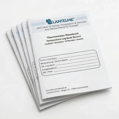 Produktbild von 5 Stück Temperatur Logbuch DIN A5 für Kühlschrank Thermometer Dokumentationen Temperatur von Kühlschränken Kühltheken Protokollhefte Set Messbuch