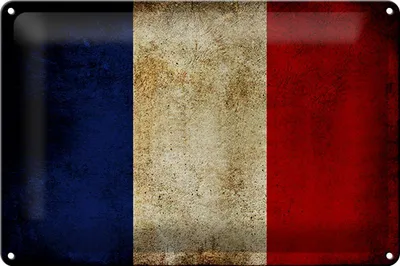 Produktbild von Blechschild Flagge Frankreich, 30 x 20 cm, Blechschilder Fahne Nationalität