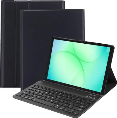 Image de Cazy Housse pour Tablette avec Clavier compatible avec Samsung Galaxy Tab A11 - Étui Clavier Bluetooth QWERTY - Noir