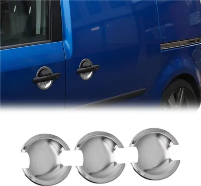 Image de Couverture poignée de porte pour VW Caddy 2015-2020 3 Portes Acier inox 3x