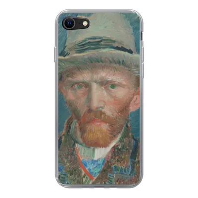 Produktbild von MuchoWow® Handyhülle Schutzhülle Hülle für iPhone 7 Selbstporträt 1887 - Gemälde von Vincent van Gogh Silikon Softcase Handy Hülle - Kartenhalter