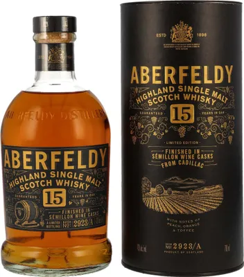 Produktbild von Aberfeldy 15 Jahre - Cadillac Sémillon Wine Cask Finish - Single Malt Scotch Whisky