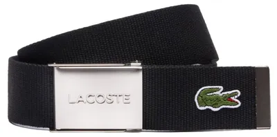 Produktbild von Lacoste Gewebter Gürtel mit gravierter Schnalle, Schwarz M