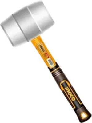 Immagine prodotto di Martello in gomma professionale per campeggio e piastrelle antivibrazioni e antimacchie, attrezzi piastrellista, con manico in fibra, 450 g