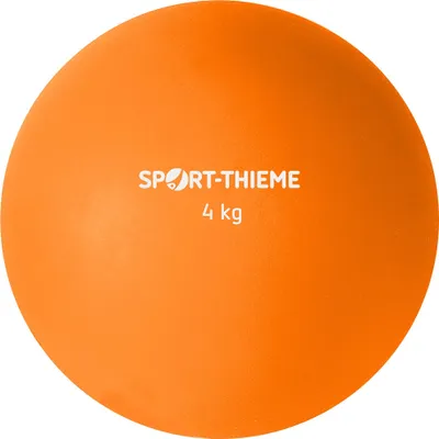 Produktbild von Sport-Thieme Trainings-Stoßkugel "Kunststoff", 4 kg, Orange, ø 134 mm