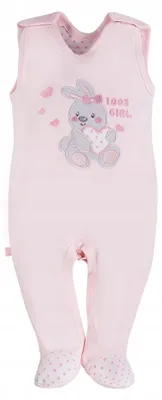 Obrázek produktu pro Eevi NEWBORN Dupačky dívčí růžové Velikost 62 Králíček