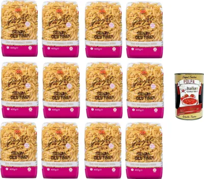 Produktbild von Garofalo Pasta Mista Senza Glutine,Glutenfreie Pasta aus Mais, Naturreis und Quinoa 6x 400gr + Italian Gourmet polpa 400g
