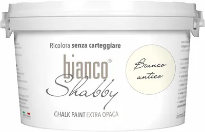 Immagine prodotto di Pittura a gesso effetto anticato, color bianco, per mobili e pareti, 2,5 litri