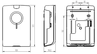 Produktbild von GROTHE Elektronik-Gong Echo 120 weiß 8-12V AC/DC und Batt.