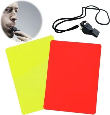 Immagine prodotto di Set di cartellini da arbitro di calcio - Set iniziale di cartellini da arbitro di calcio - Cartellini rossi e gialli
