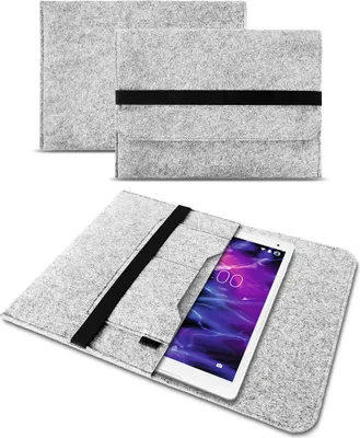 Produktbild von Schutzhülle für VALE V11E / V10E / V10A Filz Tablet Tasche Hülle Cover Filz CaseFarben:Helles Grau