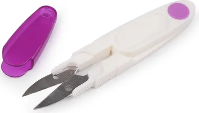 Produktbild von Fadenschere Knipser mit Kunststoffgriff und Schutzkappe Nahtschere Fadenknipser