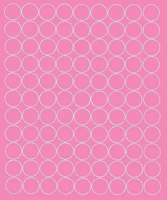 Produktbild von Runde Aufkleber, 4 cm Durchmesser, 99 Stück, rosa matt