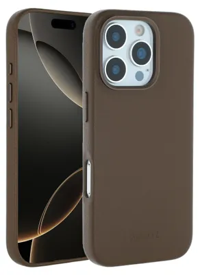 Zdjęcie produktu dla Accezz MagSafe Leather Backcover voor de Apple iPhone 16 Pro - Coffee Brown