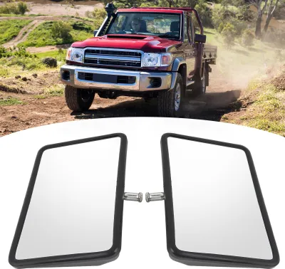 Productafbeelding van 1 set deurspiegelkop, krasbestendig, geschikt voor de achteruitkijkspiegel van vrachtwagens, vervanging voor Landcruiser 70, 75, 78, Hilux