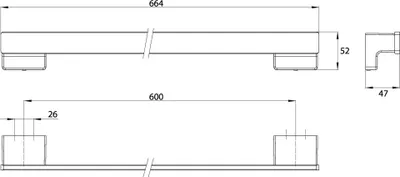 Immagine prodotto di emco cue porte-serviettes de bain chromé, 600 mm, 326000160, 326000160
