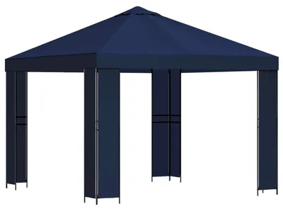 Produktbild von Pavillon 3 x 3 m Blau Polyester und Stahl 190 gsm