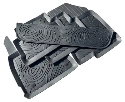 Produktbild von Original Dacia Jogger Fußmatten 7 Sitzer Gummimatten schwarz Logo 5 teilig