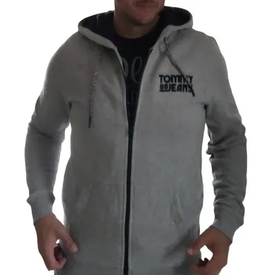 Produktbild von Tommy Hilfiger Herren Pullover Sweatjacke Sweatshirt Zipperjacke grau, Größe:M
