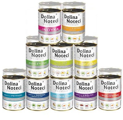 Zdjęcie produktu dla Dolina Noteci Premium Mokra Karma Dla Psa Mix 10 Smaków Drób Ryba Dziczyzna 20x400g