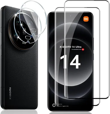 Produktbild von 4in1 Conie Schutzfolien Set für Xiaomi 14 Ultra Glasfolie Displayschutz Kamera Schutz Folie Panzer Glas Schutzfolie