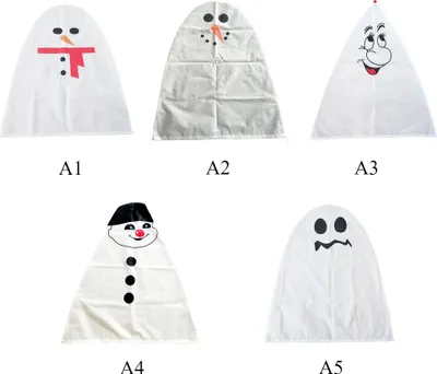 Imagen del producto de 2 unidades, desplegadas, de 90 x 103 cm. Cubierta para árbol de Navidad, color blanco, ligera, funda protectora para almacenamiento
