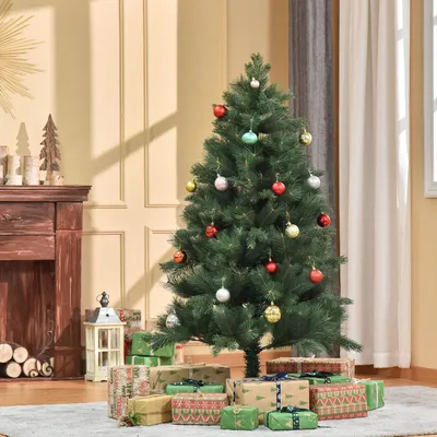 Produktbild von SUGIFT Christbaum Tannenbaum, Künstlicher Weihnachtsbaum 180 cm, 375 Zweige, realistisches Nadelkleid, Grün | 4,8 kg | Metallständer | Ø 90 cm