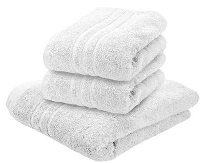 Produktbild von 2x Komfort-Badetuch 70x140 cm, weiß, 100 % Baumwolle