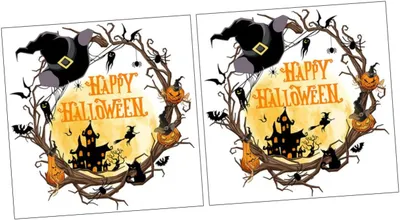 Produktbild von 2 Halloween-Fensteraufkleber aus PVC, abnehmbar, für Fenster- und Wanddekoration zu Hause sowie Halloween-Partys
