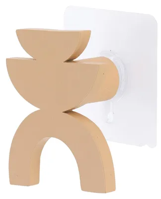 Produktbild von TENDANCE Klebehaken Badezimmerhaken aus Bambus Wandhaken beige Küchenhaken ohne Bohren