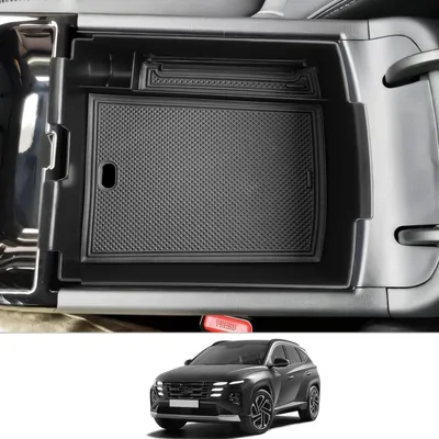 Obrázok produktu pre Organizér do stredovej konzoly pre model Hyundai Tucson NX4 (modelové roky 2025 a 2026, po facelifte), farba: čierna