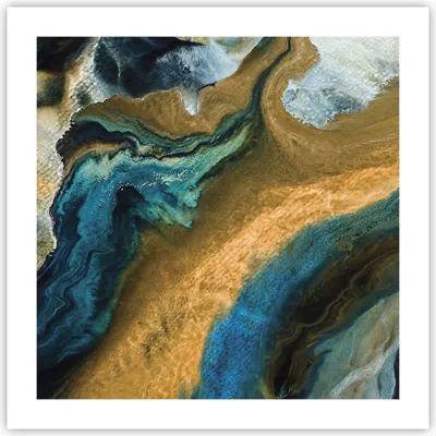 Produktbild von Poster - Poster ohne Rahmen - Abstraktion verschüttet Gold - 50x50 cm - Wand Bild - Wanddeko - Wandbilder - Kunstposter - Wandposter - Bilder - Kunstdruck - Wanddekoration - Wandbild - P2XAC50x50-4431