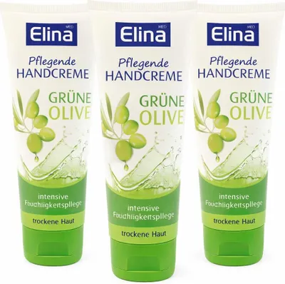 Produktbild von 3x75ml Elina Grüne Olive Handcreme