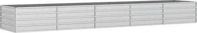 Image de vidaXL Lit surélevé de jardin 400x80x45 cm Acier galvanisé argenté
