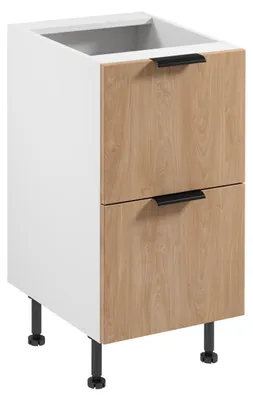 Obrázek produktu pro Dolní šuplíková skříňka SALERNO - šířka 45 cm, bílá / dub