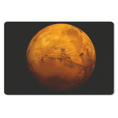 Produktbild von MuchoWow® Schreibtischunterlage Der rote Planet Mars an einem dunklen Himmel 60x40 cm - XXL Mauspad - Großes Mauspad