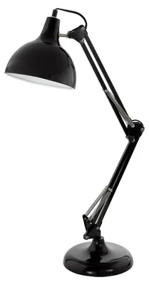 Immagine prodotto di Lampada Da Tavolo Minimal Borgillio Acciaio Nero 1 Luce E27