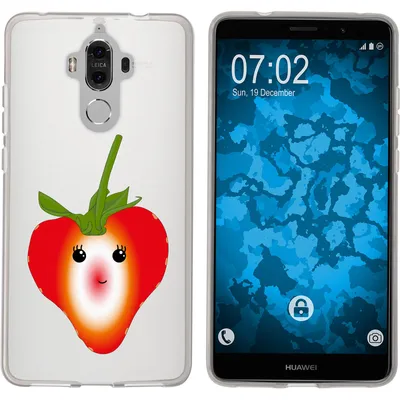 Produktbild von PhoneNatic Case kompatibel mit Huawei Mate 9 Silikon-Hülle Sommer Erdbeere M4