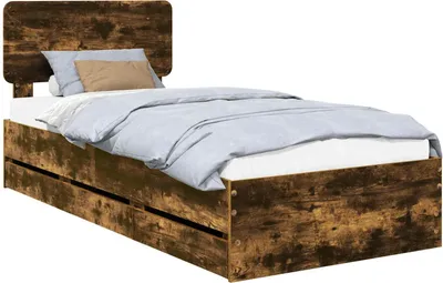 Obrázok produktu pre Rám postele Údený Dub 90 x 190 cm Konštruované drevo