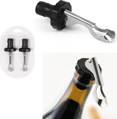 Produktbild von 2x Flaschenverschluss Stöpsel Weinverschluss Korkenverschlusss Bier Wein Sekt