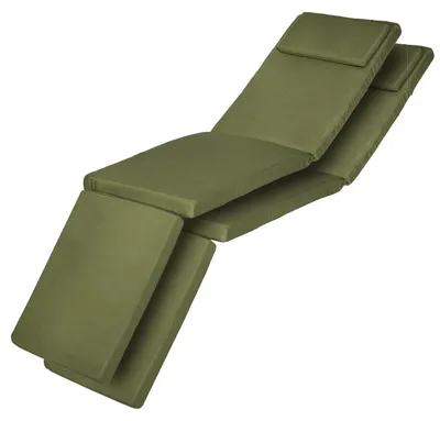 Produktbild von Beautissu 2er Set Luxus Deckchair Auflage LoftLux DC, 175x45x5cm, Olivegrün