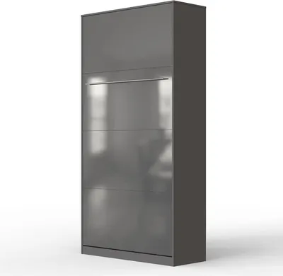 Produktbild von SMARTBett Schrankbett Standard  Anthrazit/Anthrazit Hochglanzfront 90 Vertikal
