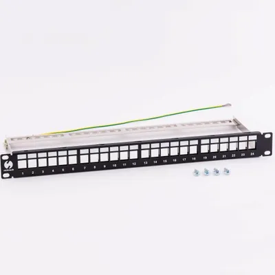 Image de Panneau de brassage Keystone 19 pouces, 24 ports, FTP Netrack