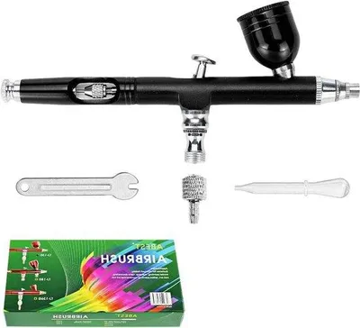 Obrázek produktu pro Vzduchová stříkací pistole 0,3 mm s dvojí funkcí, černá