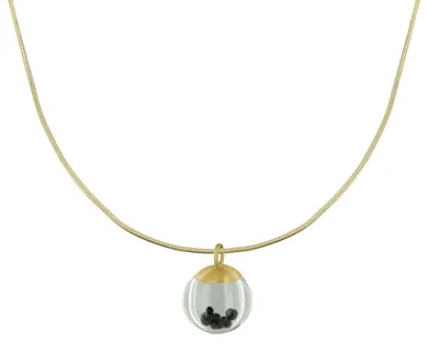 Immagine prodotto di Elzusha - Collana pendente in vetro cristallo con perline