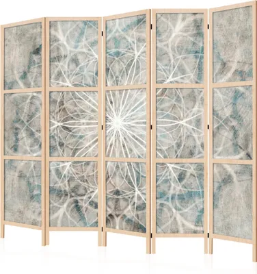 Image de LUMASOUL Paravent simple face, paravent séparateur d'espace intérieur, motif bohème japonais, 225 x 172 cm