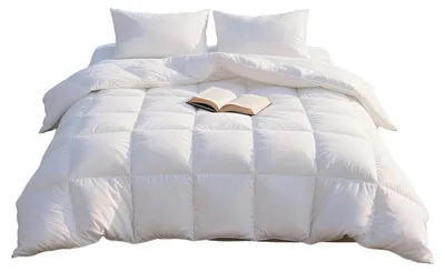 Obrázok produktu pre APSMILE Letná perová prikrývka 155x220 cm Ľahká z bavlny pre alergikov Biela