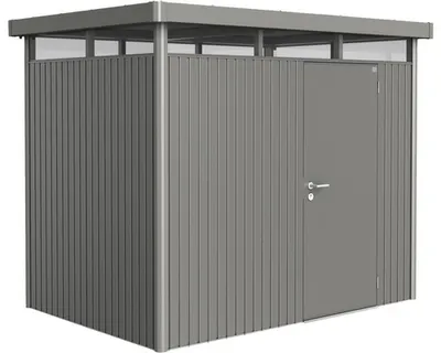 Produktbild von Biohort Highline, Metallschuppen, Einzelbild, Flachdach, Grau, Metall, Grau