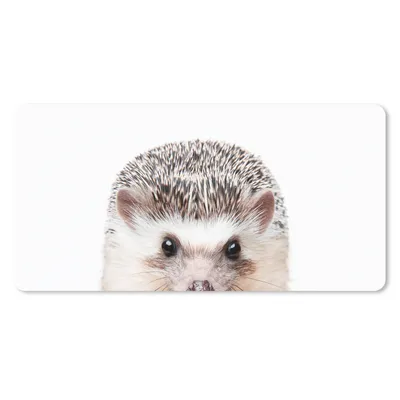 Produktbild von MuchoWow® Mauspad Mousepad Igel - Tiere - Natur - Weiß 60x30 cm - Mousepads - Maus Mat - Pad - Mausunterlage - Nachhaltig
